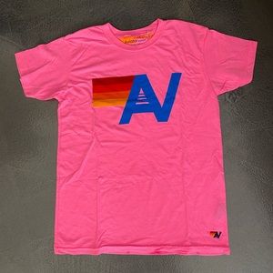 AV Nation Neon Pink Kids Logo Tee
